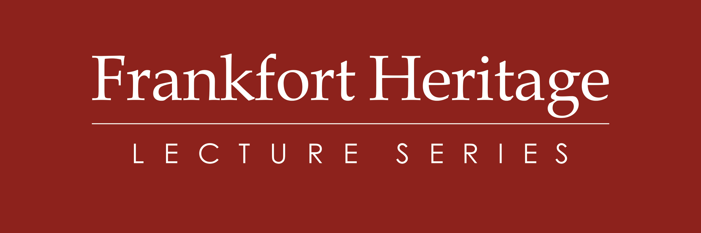 Frankfort Heritage Lecture Series red logo