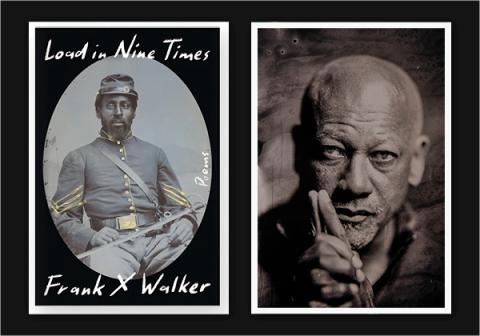 Load Nine Times book cover and photo of poet Frank X Walker